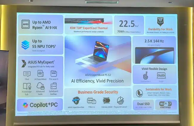 Spesifikasi ASUS ExpertBook P5 G2 AMD